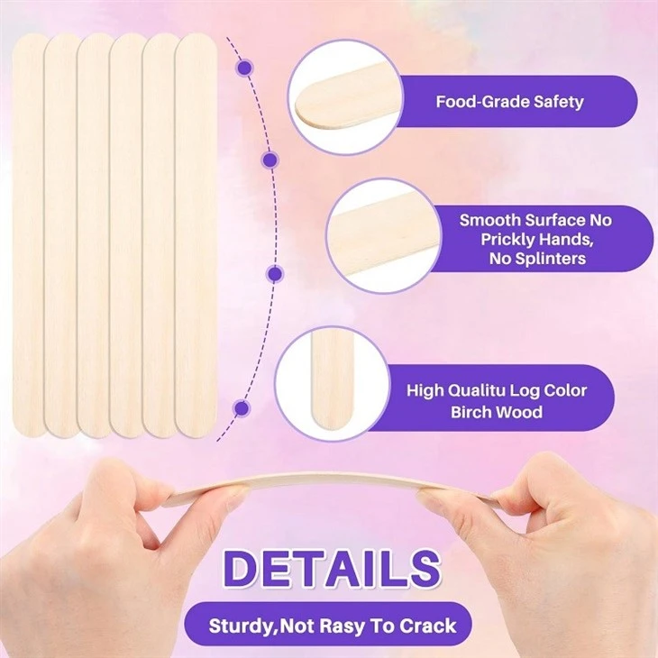 6inch Disposable Wooden Ice Cream Stick Popsicle Stick